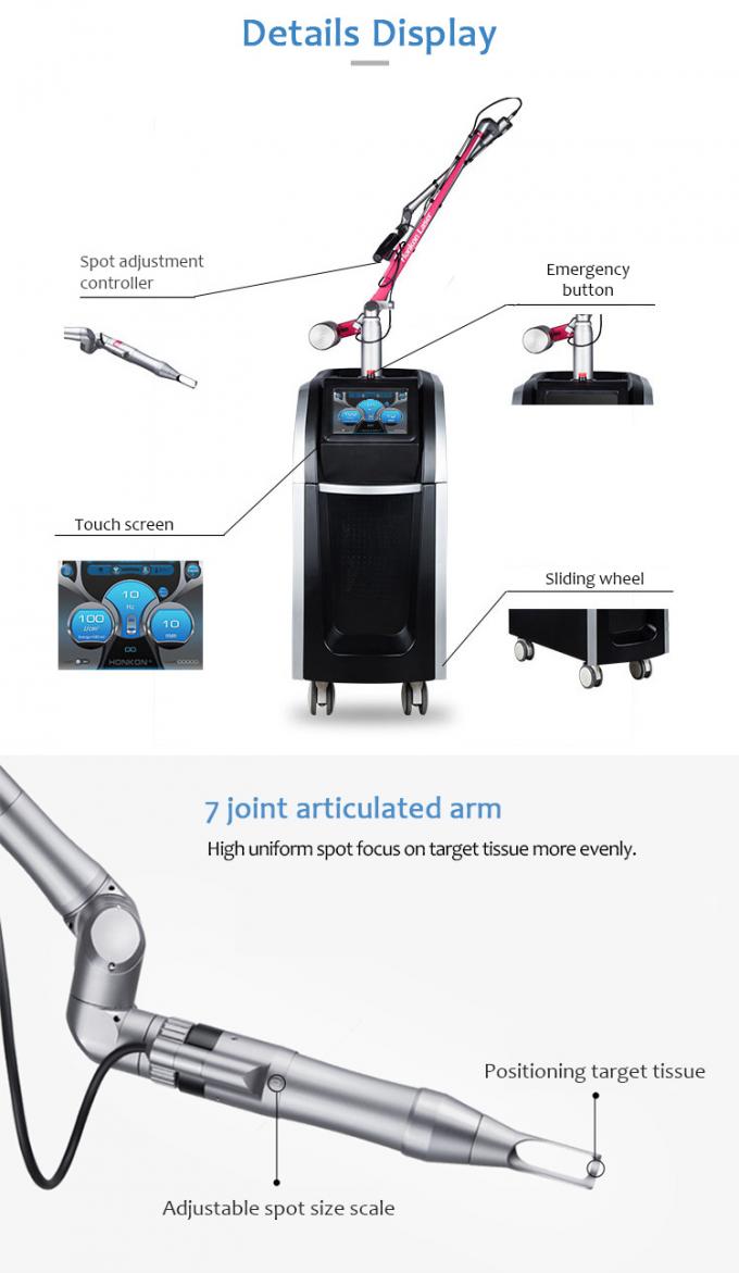 máquina 0 da clínica do salão de beleza do rejuvenescimento da pele da remoção da tatuagem do laser do picosegundo 600mj