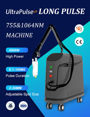 Remover lesões de pigmento com laser 755 1064nm Alex Pulso longo Pulso curto Alexandrite Yag máquina de remoção de pelos com laser
